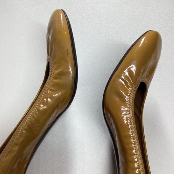 Prada Patent Leather Tan Brown  Pumps Size EU 38 - Picture 9 of 16